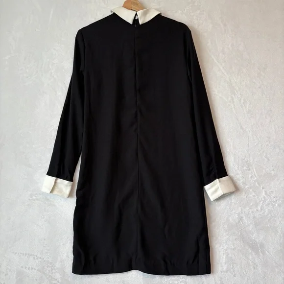 Victoria Beckham Target women black white Bunny Collared long sleeve Dress small - Picture 8 of 11